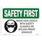 Signmission OSHA Sign, Wear Face Shield W/, 10in X 7in Decal, 10" W, 7" H, Landscape, OS-SF-D-710-L-11004 OS-SF-D-710-L-11004 - alternate 1